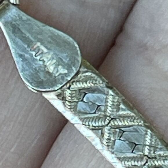 Sterling Silver 925 Milor Italy Herringbone Diamond Cut Necklace 26”L 12.9g - Picture 7 of 8